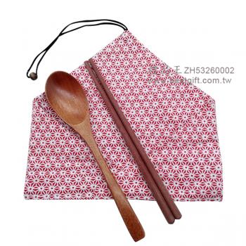 日式和風袋木質筷子湯匙環保餐具