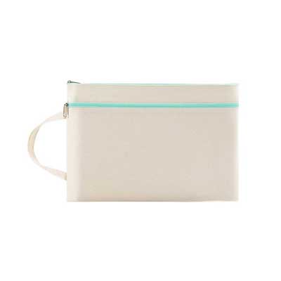 莫蘭迪A4手提牛津布拉鍊文件袋